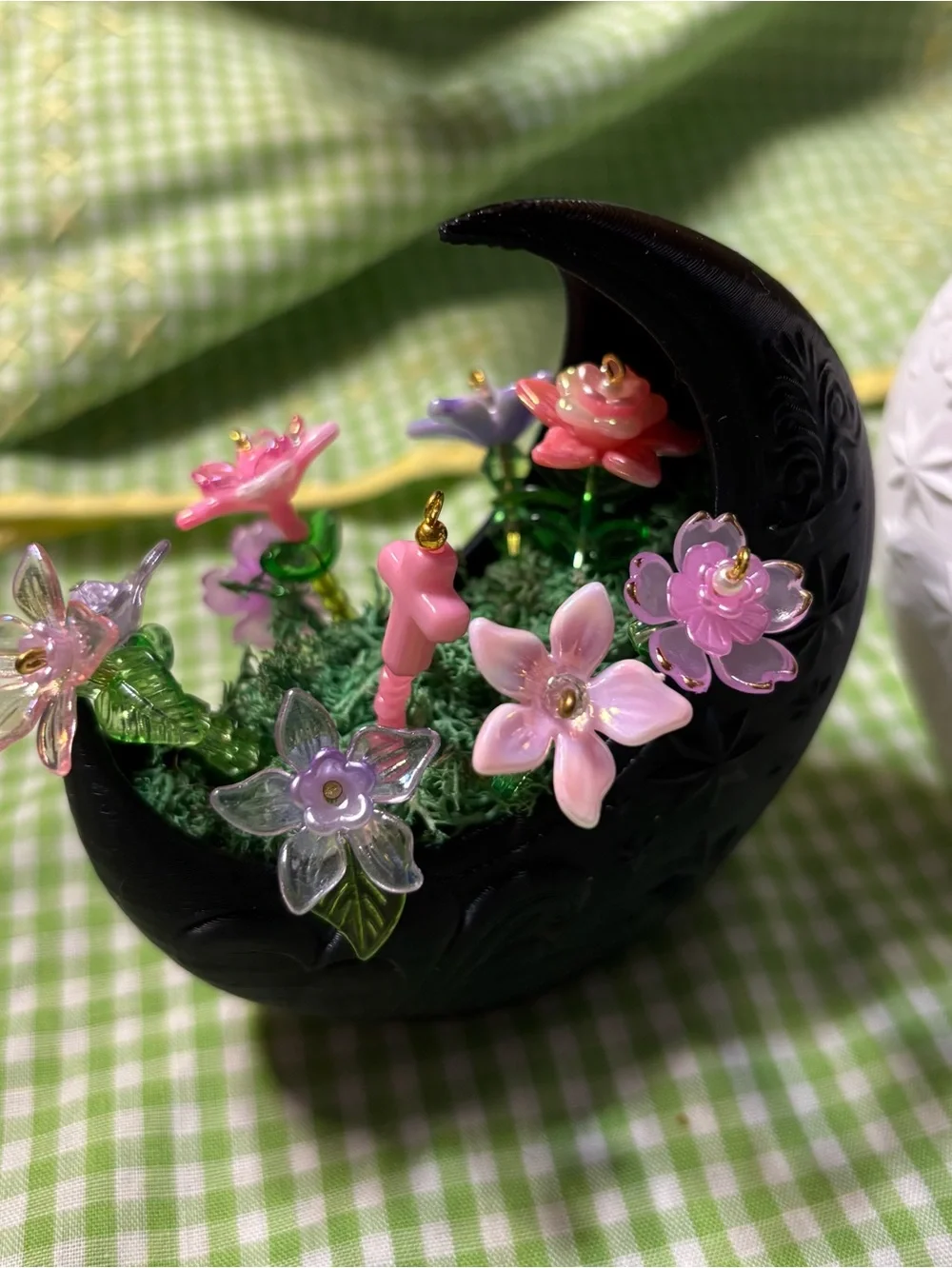 Crescent Moon Forever plants set of two - Black and White Set
